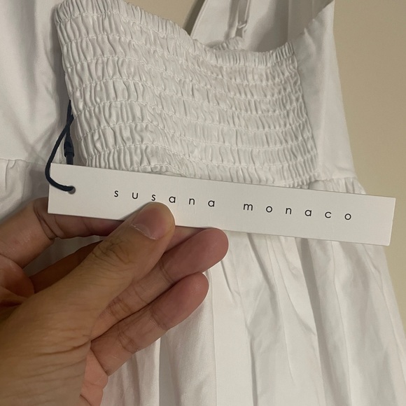 NWT Susana Monaco Poplin String V Maxi Dress Size S - Picture 9 of 9